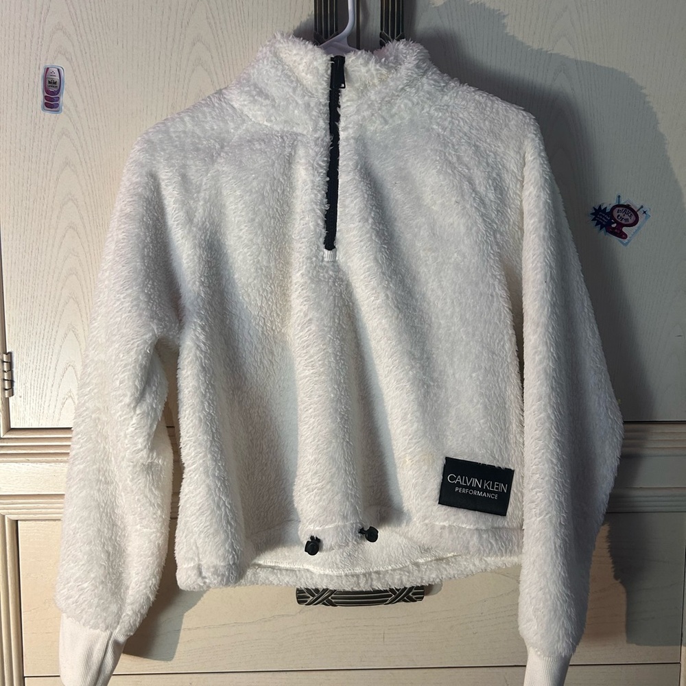 Calvin Klein • White fur jacket